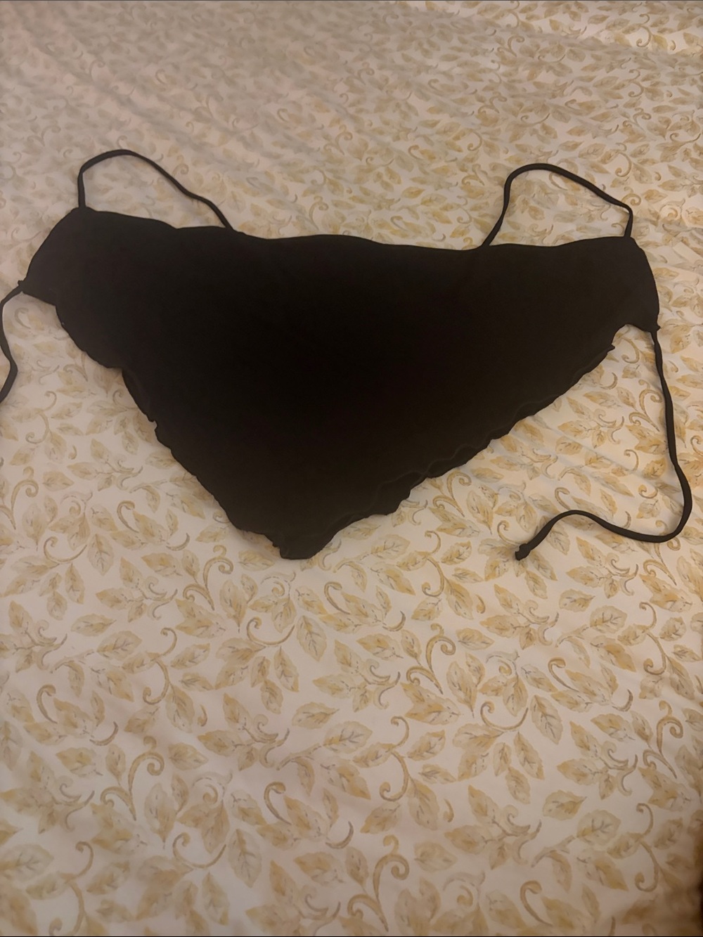 Black Scalloped Bikini Bottom